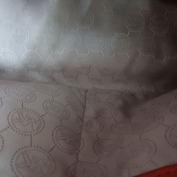 Michael Kors Medium Grayson Studded Satchel Orange - Picture 8 of 10